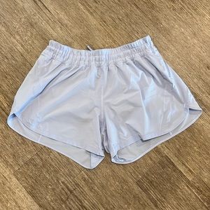 Lululemon Women’s Track That Mid-Rise Lined Short 5" Pastel Blue - Size 18